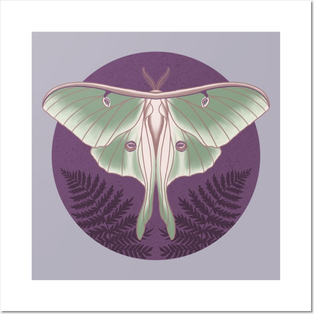 Luna Moth Wall Art by Mertalou